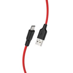 Кабель HOCO X21 Plus USB to Micro 2.4A, 2m, silicone, silicone connectors, Black+Red (6931474713841)