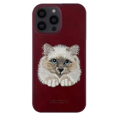 Чехол с вышивкой "Кот" Santa Barbara Polo Savanna для iPhone 13 Pro из кожи