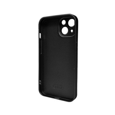 Чехол AG Glass Matt Frame Color Logo для Apple iPhone 15 Graphite Black