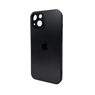 Чехол AG Glass Matt Frame Color Logo для Apple iPhone 15 Graphite Black