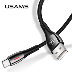 Кабель USAMS Type-C Smart Power-off U-Tone series US-SJ305 |1.2m, 2A| Black
