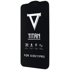 Захисне скло TITAN Agent Glass для iPhone X/XS/11 Pro чорне