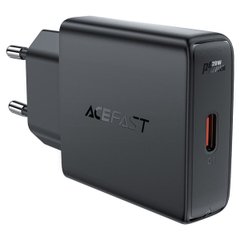 Мережевий зарядний пристрій ACEFAST A65 PD20W GaN single USB-C ultra-thin charger Black (6974316282686)