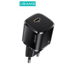 Адаптер мережевий USAMS Single Port Mini Fast Charger T36 US-CC124 | Type-C, PD, 20W | black