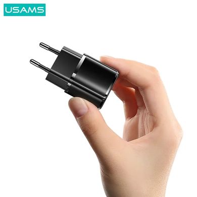 Адаптер мережевий USAMS Single Port Mini Fast Charger T36 US-CC124 | Type-C, PD, 20W | black