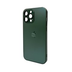 Чехол AG Glass Matt Frame Color Logo для Apple iPhone 13 Pro Max Cangling Green