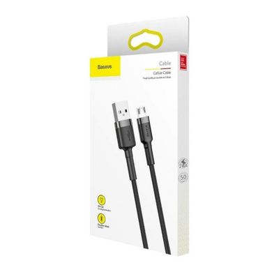 Кабель Baseus Cafule Cable USB For Micro 2.4A 1m Gray+Black (CAMKLF-BG1)