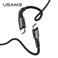 Кабель USAMS Type-C to Type-C US-SJ290 U25 |2m, 3A| Black