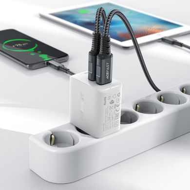 Мережевий зарядний пристрій ACEFAST A33 QC18W (USB-A+USB-A) dual port charger White (AFA33W)