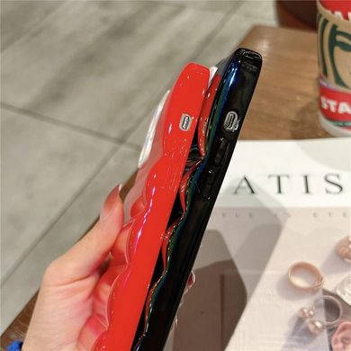 Чохол-пуховик Puffer для iPhone 13 Pro голографічний Червоний