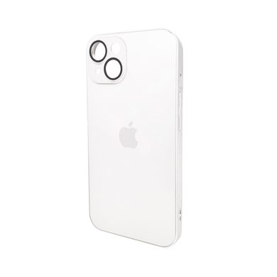 Чохол AG Glass Matt Frame Color Logo для Apple iPhone 15 Pearly White