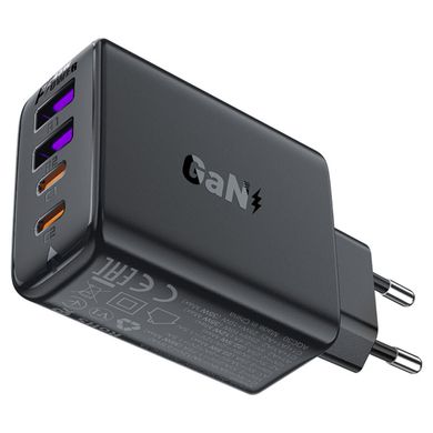 Мережевий зарядний пристрій ACEFAST A61 PD45W GaN (2*USB-C+2*USB-A) charger Black (6974316282754)