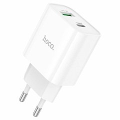 Мережевий зарядний пристрій HOCO C80A Plus Rapido PD20W+QC3.0 charger White (6931474779885)