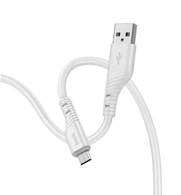 Кабель HOCO X97 Crystal color silicone charging data cable Micro light gray (6931474799852)