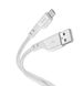 Кабель HOCO X97 Crystal color silicone charging data cable Micro light gray (6931474799852)