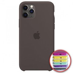 Silicone Case Full for iPhone 11 Pro Max (22) brown, Коричневий