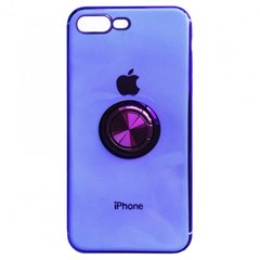Накладка Soft GLASS кольцо iPhone 7 Plus/8 Plus glicine
