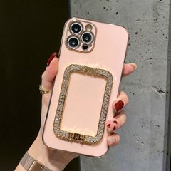 Блестящий чехол для iPhone 13 с подставкой Leading the fashion Розовый