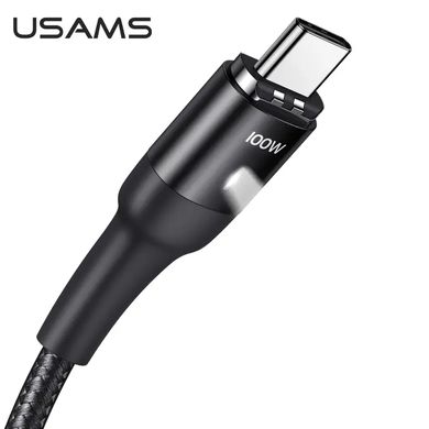 Кабель USAMS магнитный Type-C To Type-C Fast Charge Magnetic Data Cable US-SJ466 U58 |1.5m, 100W PD, 5A| Black