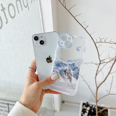 Чехол для iPhone 11 Pro Snowy Mountains с защитой камеры Прозрачно-белый