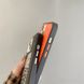 Кожаный чехол для iPhone 11 Pro Max The North Face с защитой на бортиках Оранжевый