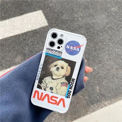Белый чехол NASA "Лунный пес" для iPhone