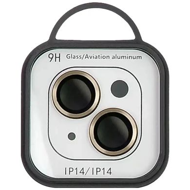 Защитное стекло Metal Classic на камеру (в упак.) iPhone 14 (6.1") / 14 Plus (6.7") Золотой / Gold