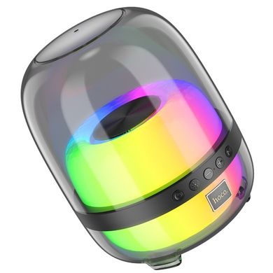 Портативная колонка HOCO BS58 Crystal colorful luminous BT speaker Magic Black Night (6942007600552)