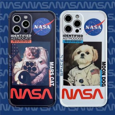 Белый чехол NASA "Лунный пес" для iPhone