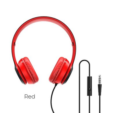 Наушники BOROFONE BO5 Star sound wired headphones Red (BO5R)