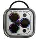 Защитное стекло Metal Classic на камеру (в упак.) для iPhone 15 Pro (6.1") / 15 Pro Max (6.7") (Сиреневый / Rainbow)