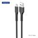 Кабель CHAROME C22-01 USB-A to Micro aluminum alloy charging data cable Black (6974324910557)