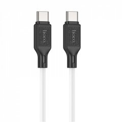 Кабель HOCO X90 Cool 60W silicone charging data cable for Type-C to Type-C White (6931474788474)