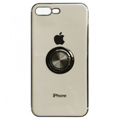 Накладка Soft GLASS кольцо iPhone 7 Plus/8 Plus gold
