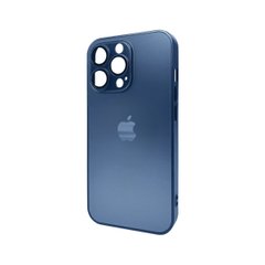 Чехол AG Glass Matt Frame Color Logo для Apple iPhone 12 Pro Navy Blue