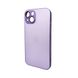 Чехол AG Glass Matt Frame Color Logo для Apple iPhone 15 Light Purple