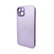 Чохол AG Glass Matt Frame Color Logo для Apple iPhone 15 Light Purple