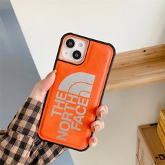 Кожаный чехол для iPhone 11 The North Face с защитой на бортиках Оранжевый