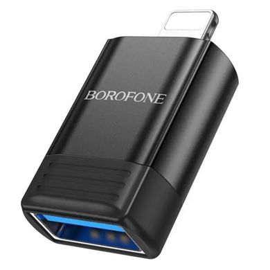 Адаптер BOROFONE BV18 iP male to USB female USB2.0 adapter Black (6941991103988)