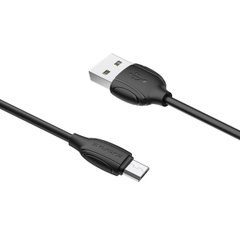 Кабель BOROFONE BX19 USB to Micro 2.4A, 1m, PVC, TPE connectors, Black (BX19MB)