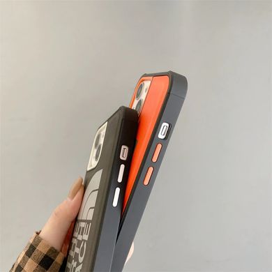 Шкіряний чохол для iPhone X/XS The North Face с захистом на бортиках Помаранчевий