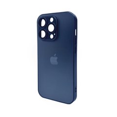 Чехол AG Glass Matt Frame Color Logo для Apple iPhone 15 Pro Navy Blue