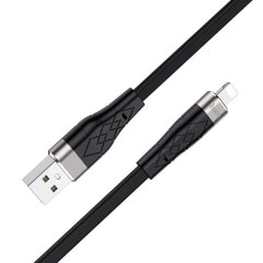 Кабель HOCO X53 USB to iP 2.4A, 1m, silicone, aluminum connectors, Black (6931474738059)