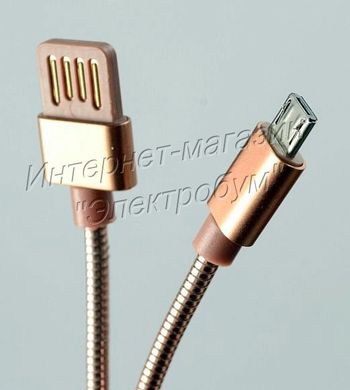 Двухсторонний microUSB кабель metal sheath GQOOUE & REMAX 2.1A (1м)