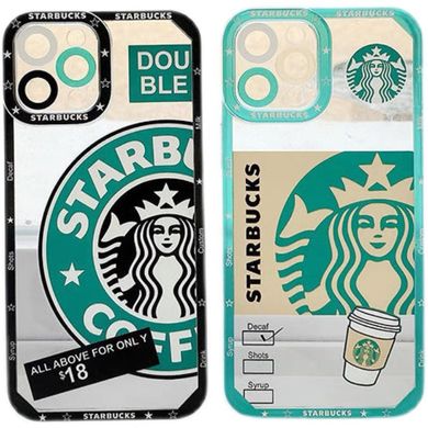 Чехол для iPhone 11 Starbucks с защитой камеры Прозрачно-зеленый