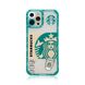 Чехол для iPhone 11 Starbucks с защитой камеры Прозрачно-зеленый