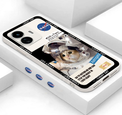 Чехол для iPhone 13 Astronaut Cat NASA Прозрачный