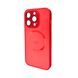 Чехол AG Glass Matt Frame Color MagSafe Logo для Apple iPhone 14 Pro Cola Red