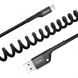 USB кабель Baseus Fish Eye Spring(Пружина) Data for Lightning 2A/1m Black, Черный