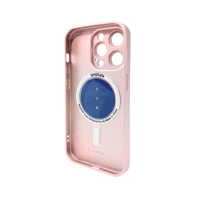 Чохол AG Glass Matt Frame Color MagSafe Logo для Apple iPhone 15 Pro Chanel Pink